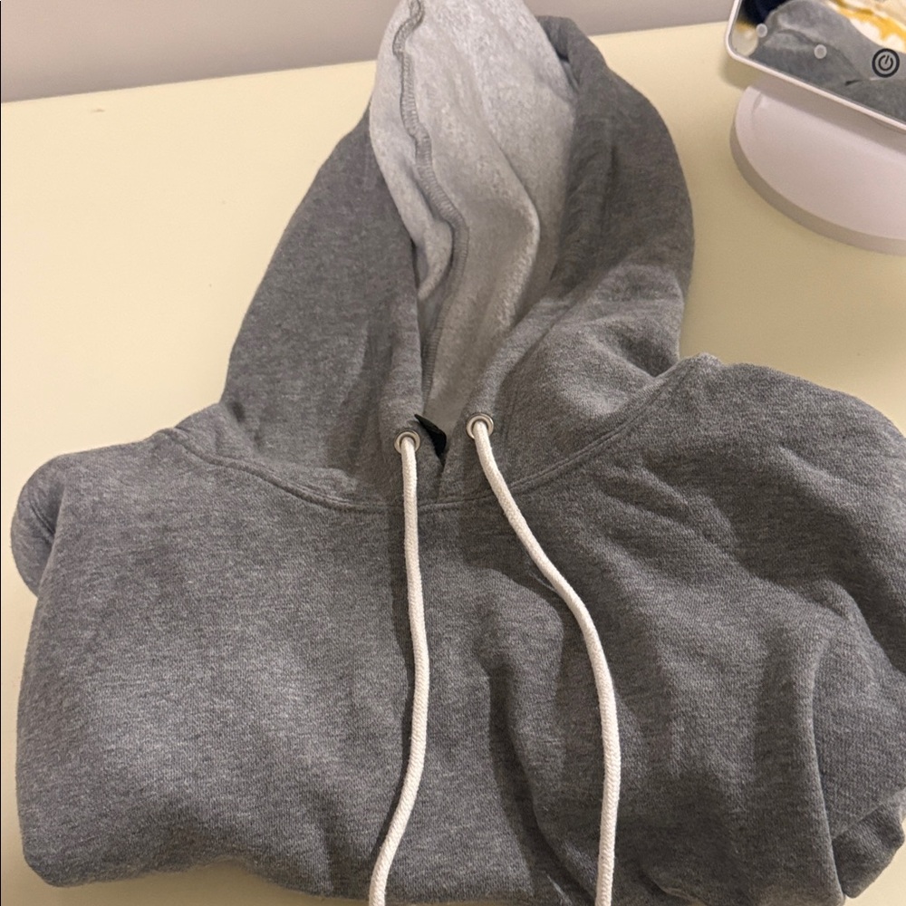 Gray Hoodie with Drawstrings